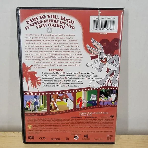 DVD Looney Tunes Super Stars: Bugs Bunny Hare Extraordinaire,15 Cartoon Classics - Picture 4 of 4
